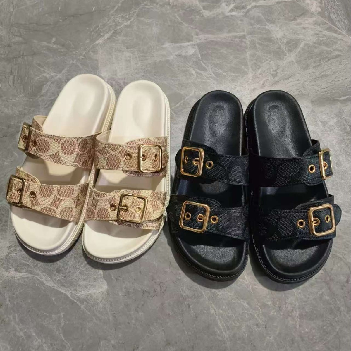 Free shipping designer shoes Summer original men's and women's casual outdoor slippers flat sandals couple style ergonomic plain