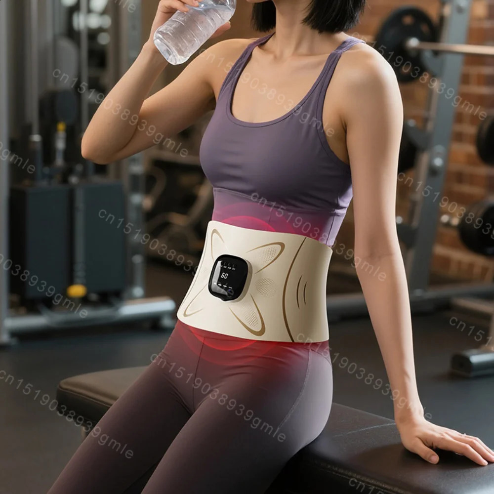 Electric Abdominal Massager Muscle Relax EMS Microcurrent Pulse Belly Exercise Shaping Belt Vibration Fat Burning Waist Toning 260126