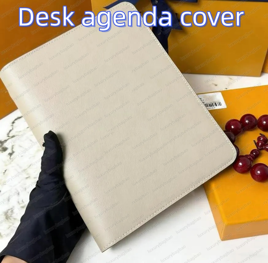 designer Large DESK AGENDA COVER Holders Memo Planner Men A5 Notebook Diary Luxury Designer Agendas Protective Case Card Passport Holder Wallet Desktop Notepad