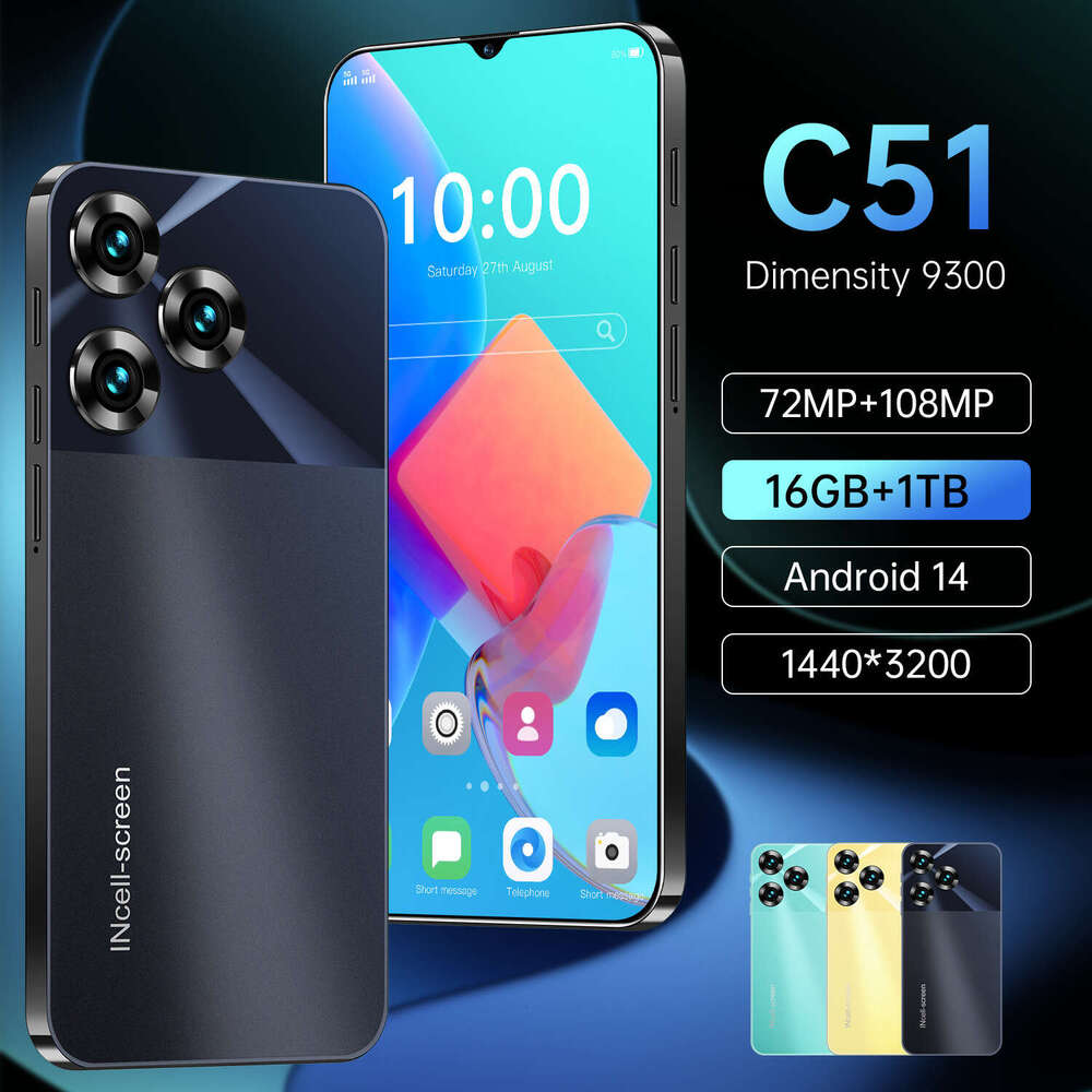 Famous brand cross-border new smartphone C51 phone 16+1TB foreign trade large screen smartphone source factory CKS