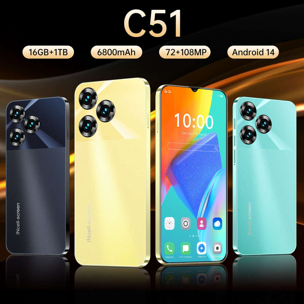 Famous brand cross-border new smartphone C51 phone 16+1TB foreign trade large screen smartphone source factory CKS
