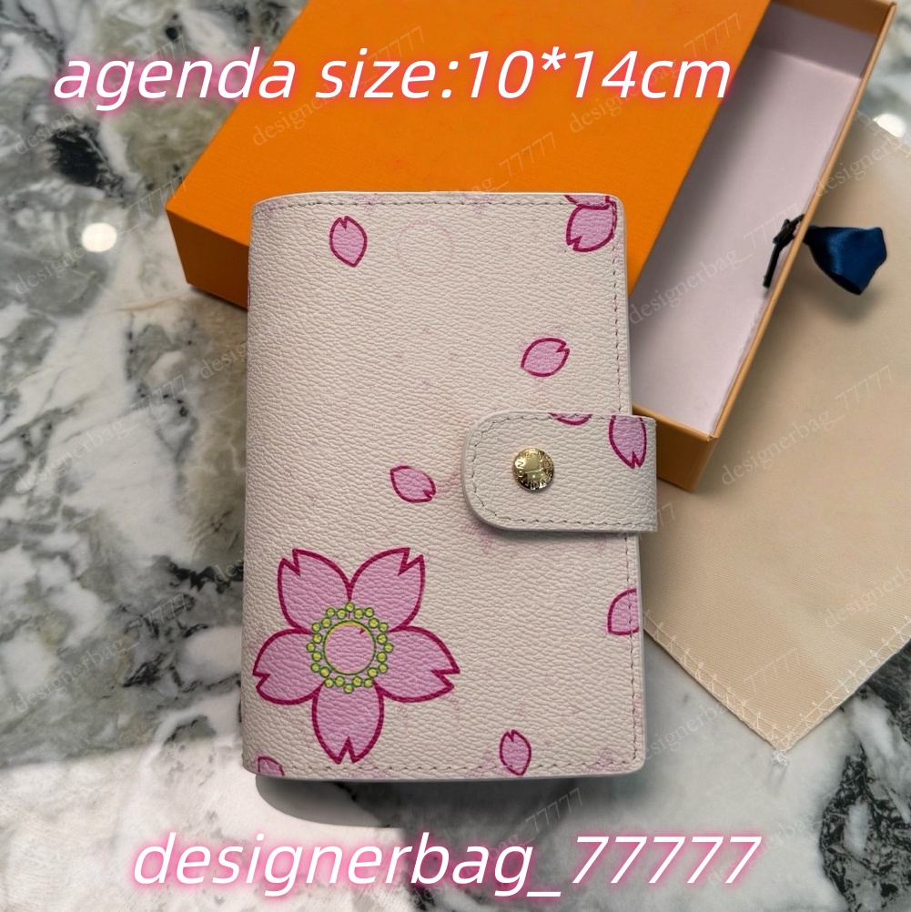 High quality men's and women's agenda holder case planner Takashi Murakami waterproof small ring notebook cover work meeting record calendar wallet 10 X 14 CM