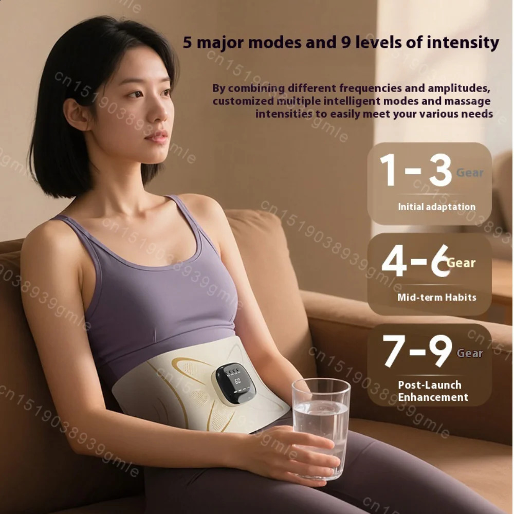 Electric Abdominal Massager Muscle Relax EMS Microcurrent Pulse Belly Exercise Shaping Belt Vibration Fat Burning Waist Toning 260126