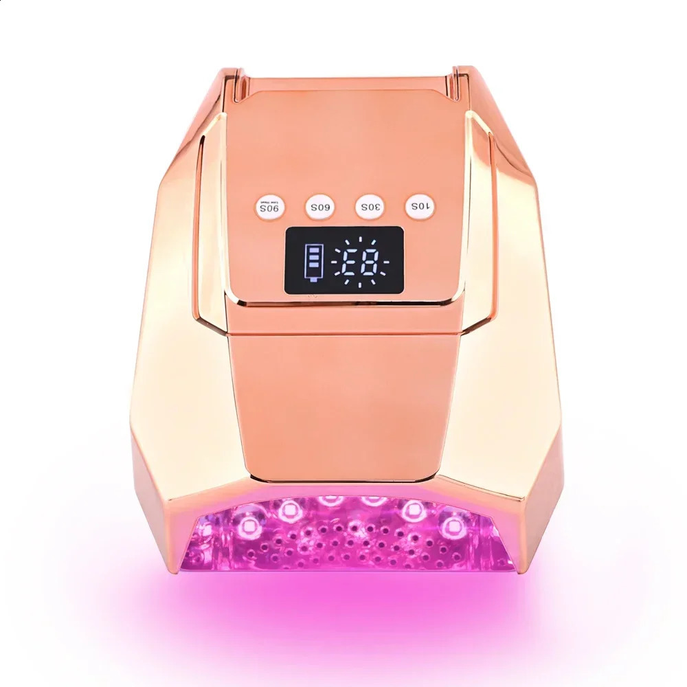 98W Rechargeable LED UV Lamp Cordless Battery Professional Nail Light with 4 Timers Fast Curing Nail Lamp for Salon and Home Use 260126
