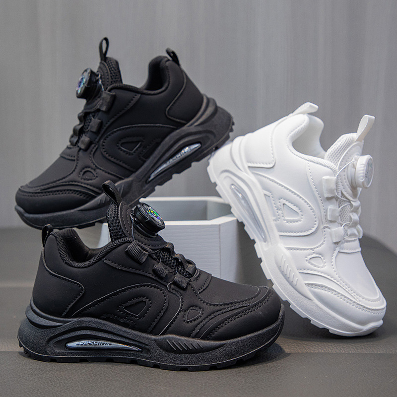 Free shipping Children's student white shoes,baby shoes boys' shoes, spring-autumn breathable shoes, rotating buttons, girls' sports sh