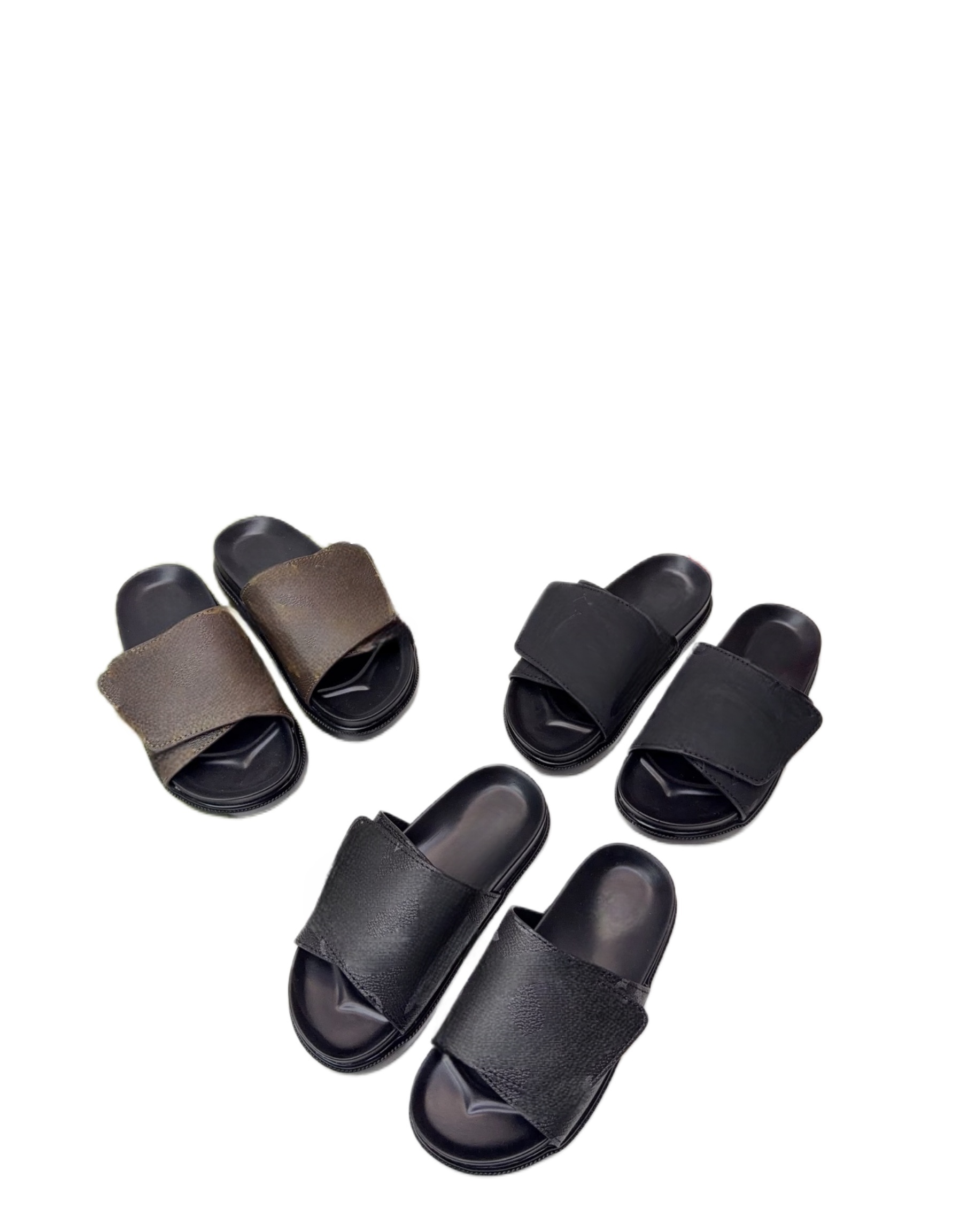 Fashion Children letter printed slippers designer boys girls Non-slip bottom casual sandals kids leather outdoor shoes slippers EUR26-35 Z0284