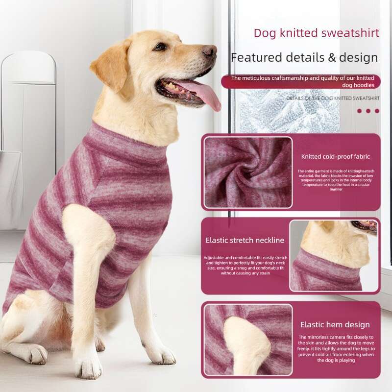 Famous brand Amazon's new dog sweater for autumn and winter, warm and comfortable home clothes, large dog clothes in stock, factory direct sales,