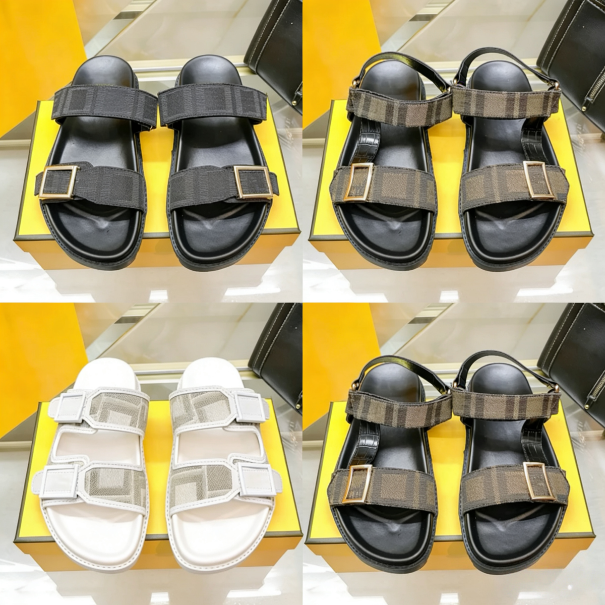 Luxury Sandals Designer Women Mens Letter Metal Buckle Slippers for Women Summer Casual Vintage Versatile Canvas Thick Bottom Shoes Summer 35-44