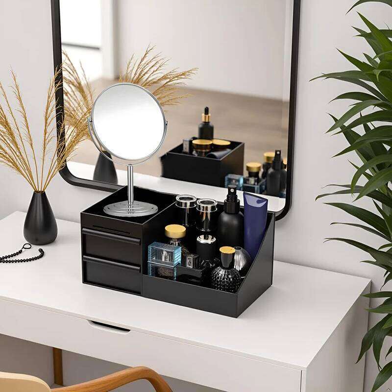 Men's Perfume Display Stand, Cologne Holder, Countertop Organizer with Drawers 26Y0211