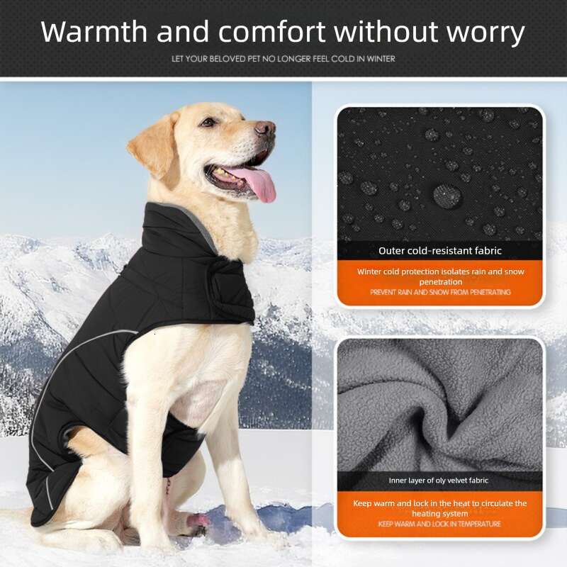 Famous brand New winter pet clothing thickened double layer warm dog clothes windproof and waterproof suitable for large dogs available in stock pupak