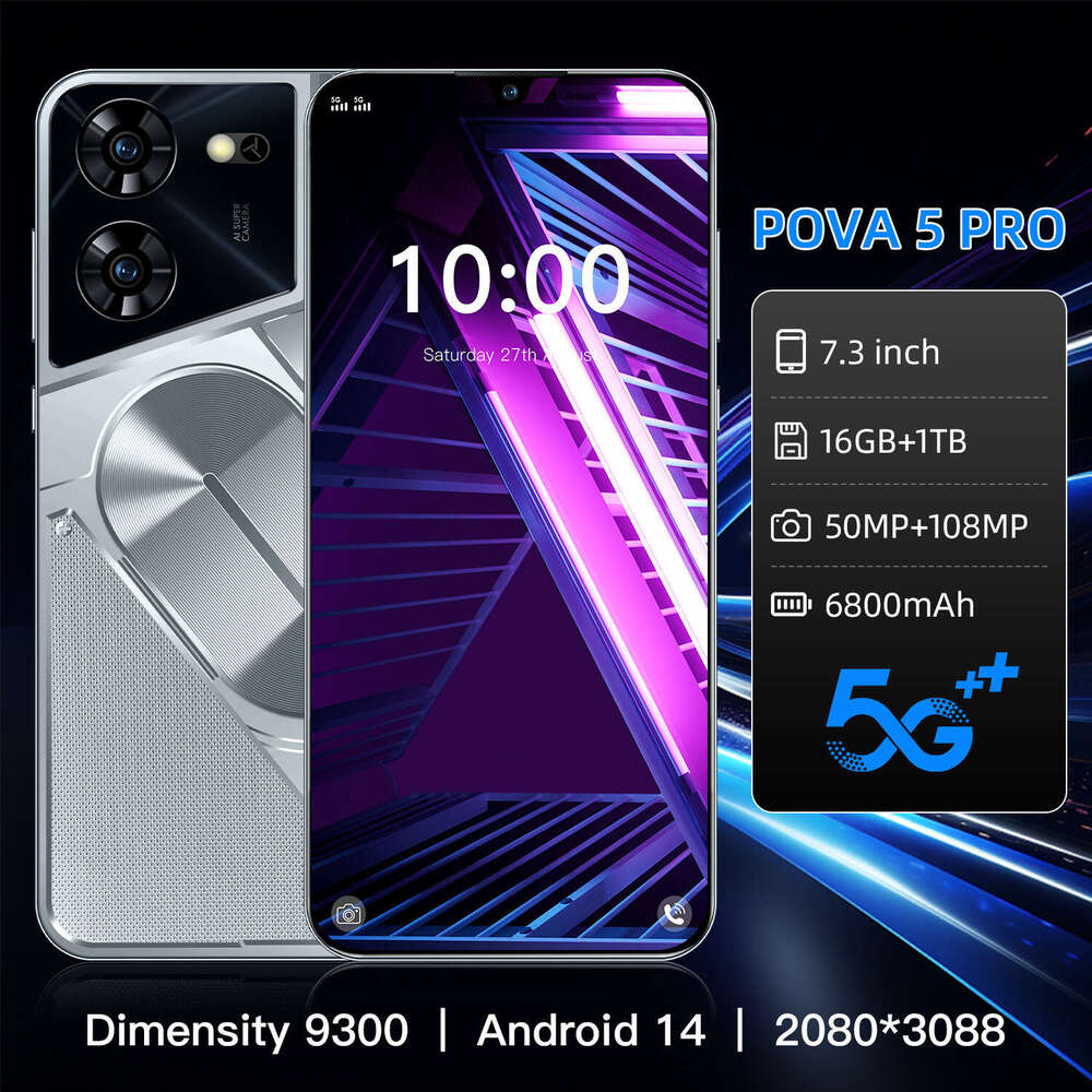 Famous Brand New Cross Border In Stock POVA PRO G Android Smartphone With Ultra Large Screen TB Factory Price CKS