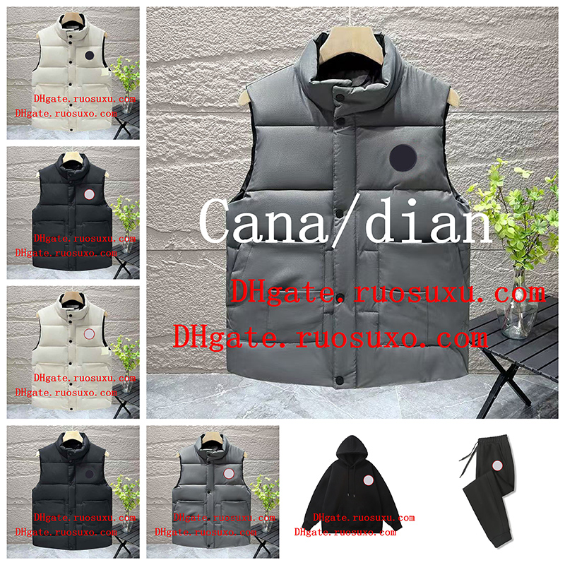 canada gilets jackets gose mens vest jacket black badge Designer down gilet luxury man woman feather filled coat down fill winter hoodies pants mens bodywarm coat