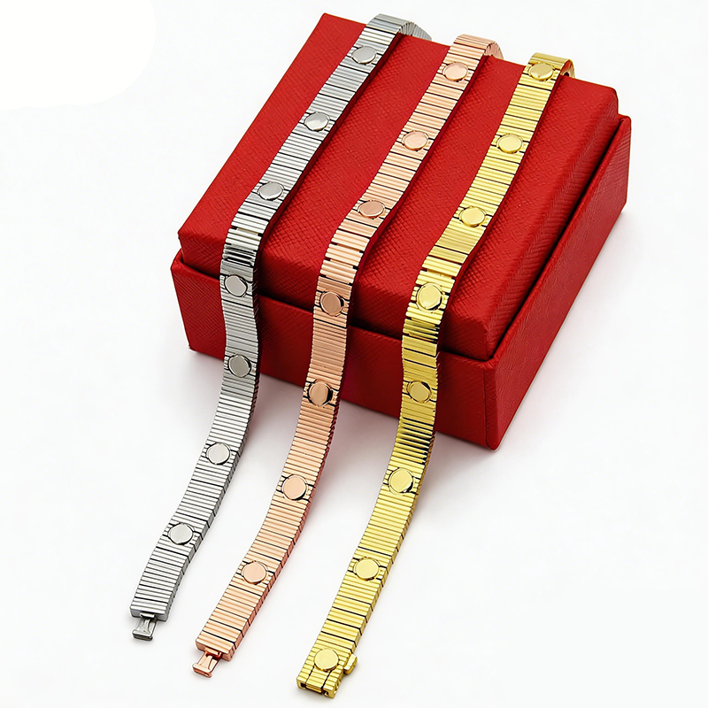 Classic Designer Bracelet Men Stainless Steel Plated Gold Striped Elastic Strap Cuff Bracelet Bangle Designer For Women Jewelry Christmas Gift Size 16-21 With Box