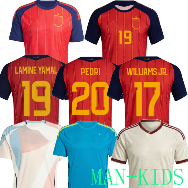 spains 2025 2026 Soccer Jersey MORATA FERRAN CARVAJAL 25 26 National Team Football Shirt 2025 Men Kids Kit LAMINE YAMAL Camisetas Espana RODRI OYARZABAL FINAL home