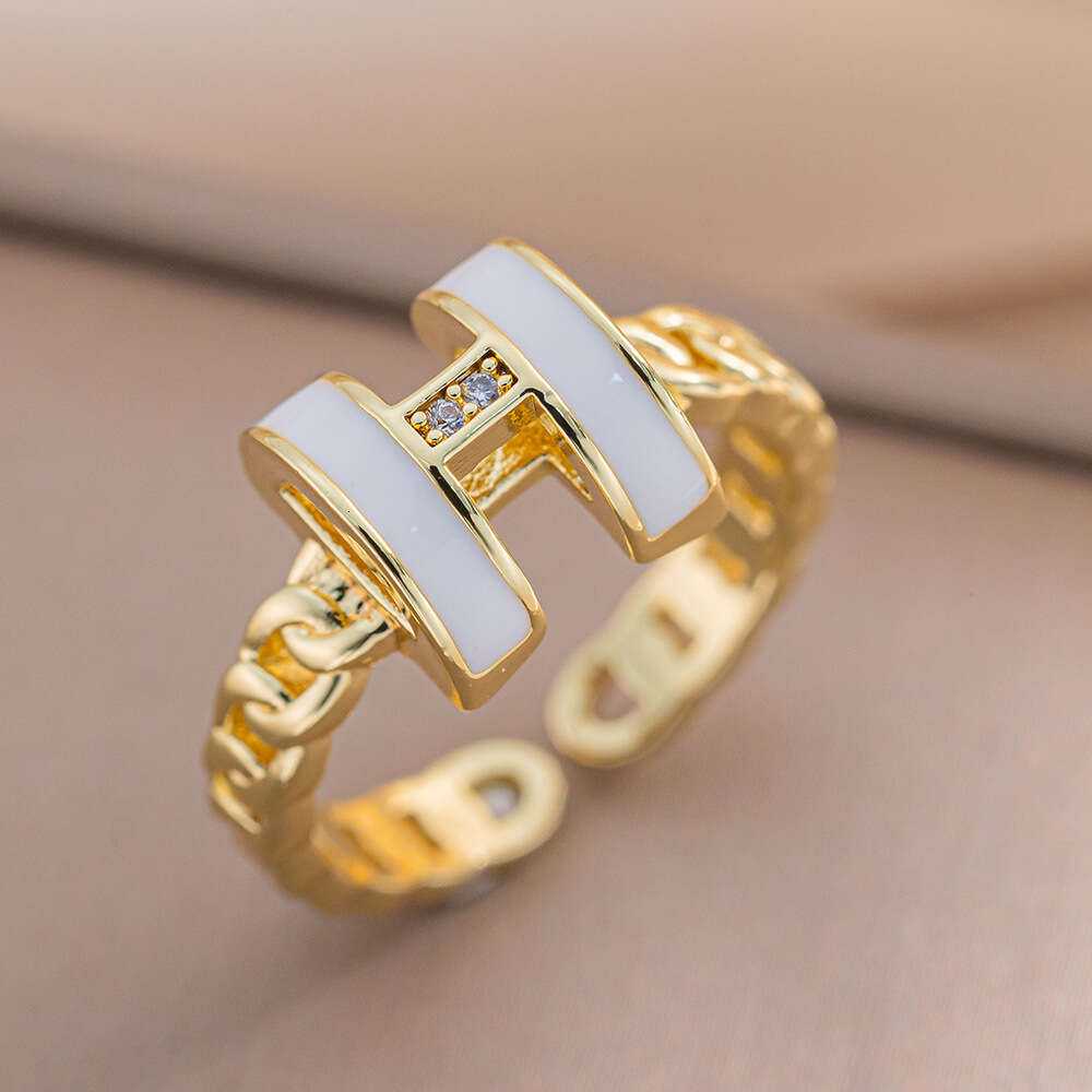 H Ring With Hollow Design High-End Feel Hand Accessory