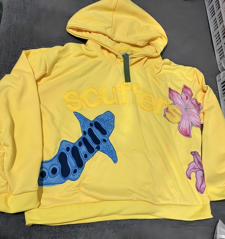 Men's Hoodies Fashion Pattern Splicing Sports Jacket American Street Hip Hop High Quality Hoodie Retro Solid Color