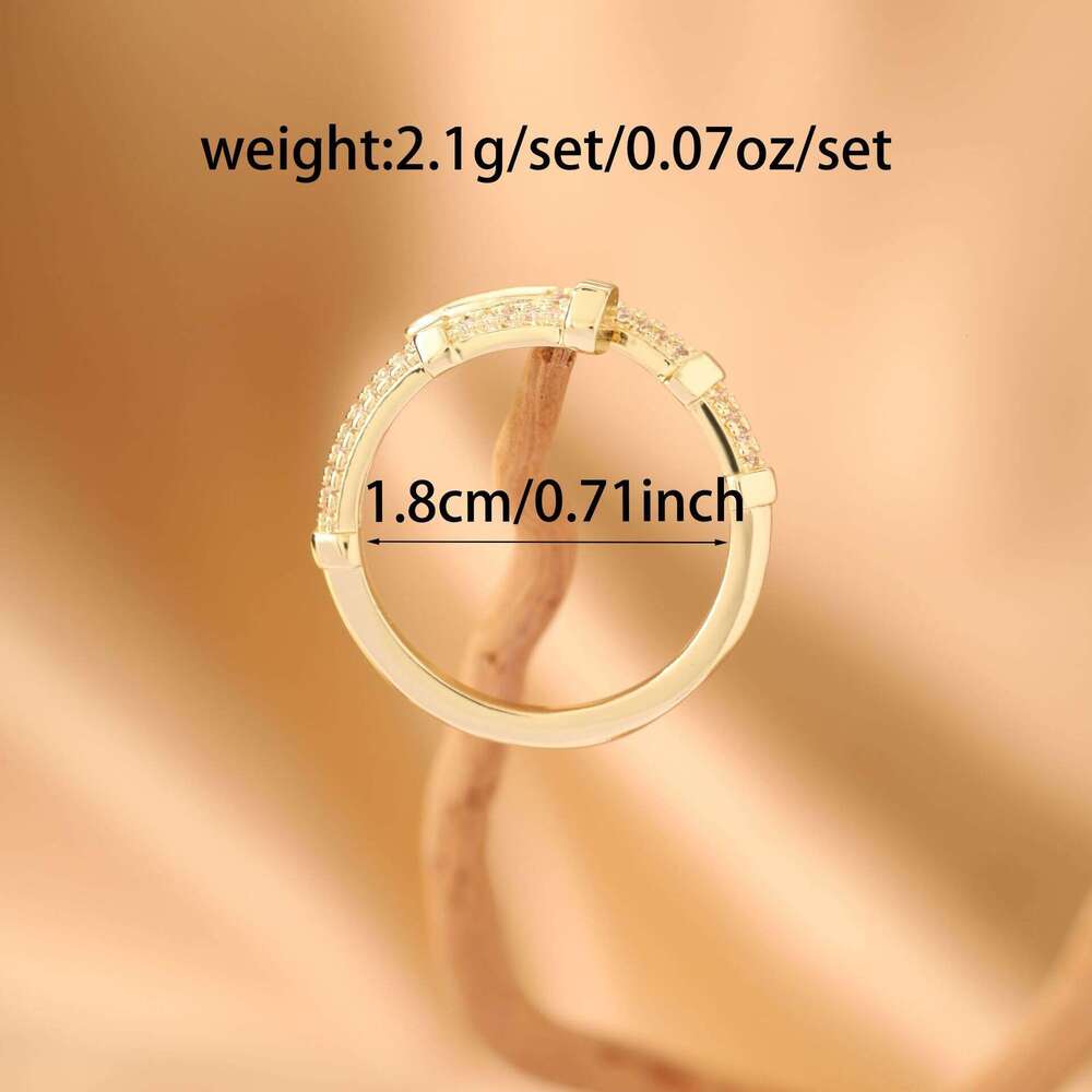 Nail Ring Niche High-End Zircon Inlaid Bracelet Daily Versatile Adjustable Ring