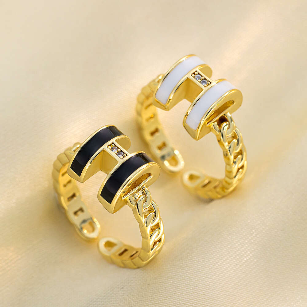 H Ring With Hollow Design High-End Feel Hand Accessory