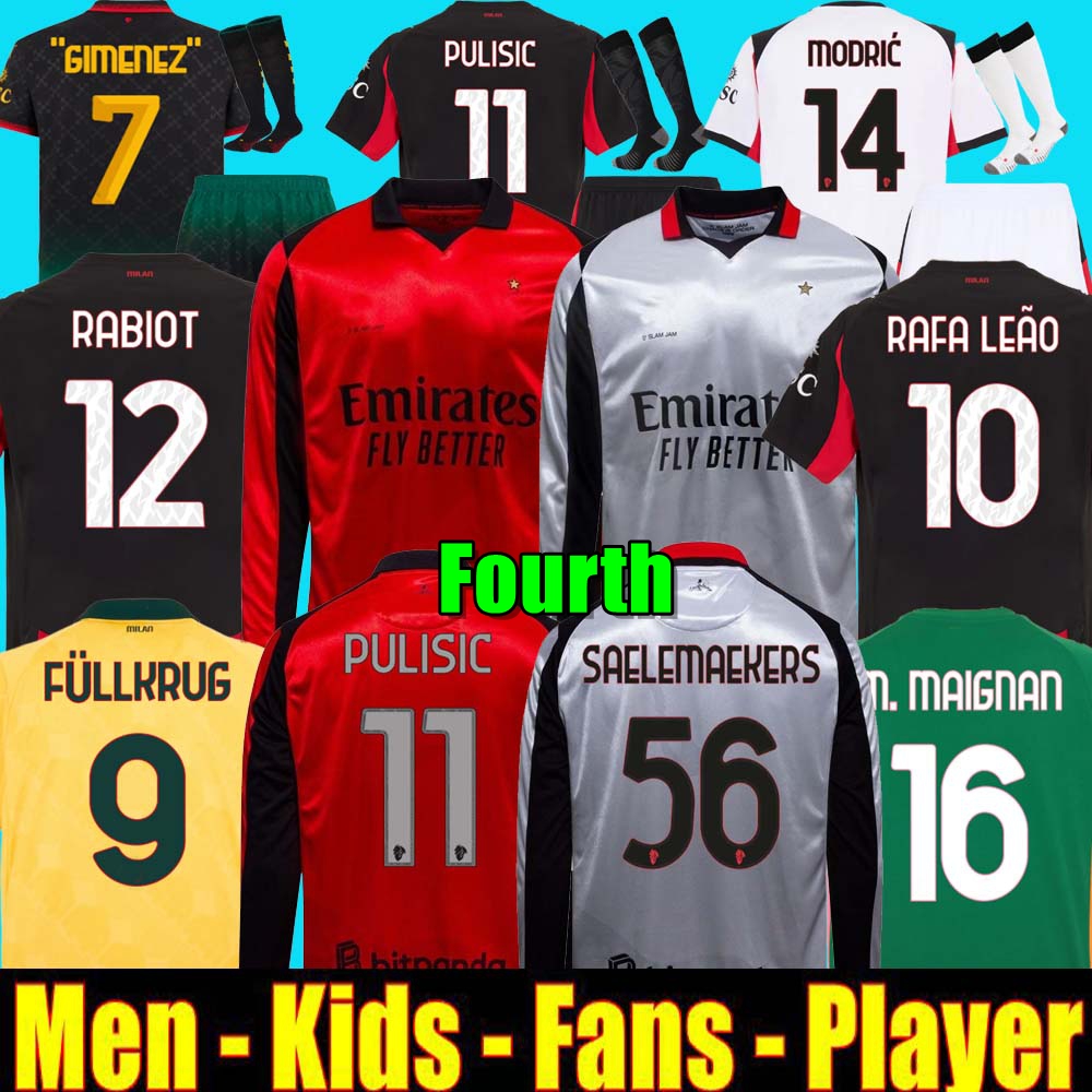 AC MilLAn 25 26 27 Black white Jerseys 2025 2026 2027 home away MODRIC THEO PULISIC RAFA LEAO NKUNKU Football shirts uniform fan 125th JASHARI JOAO FELIX FOFAFA fourth