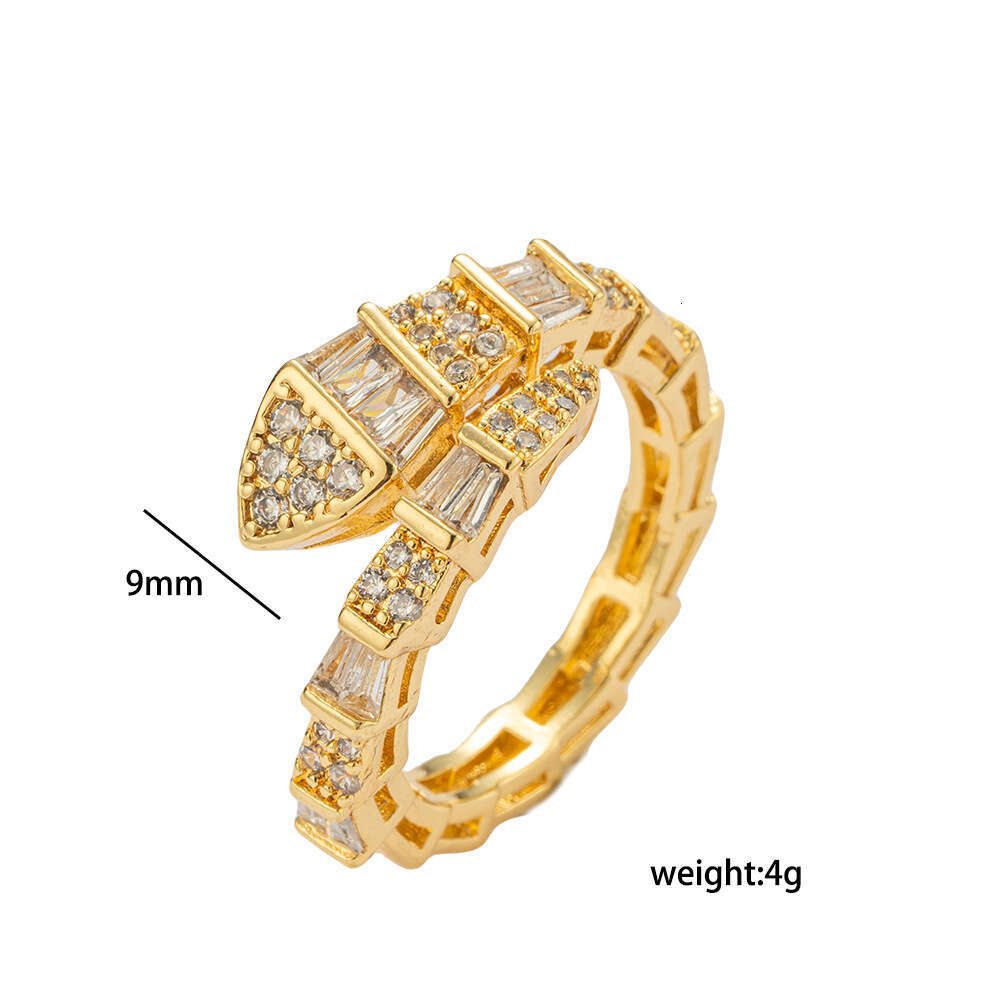 Snake-Shaped Adjustable Open Personality Animal Ring Jewelry For Women