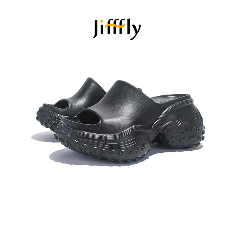 Jifffly 2026 summer thick soled height increasing home and outdoor designer sandals anti slip and waterproof beach slippers for woman