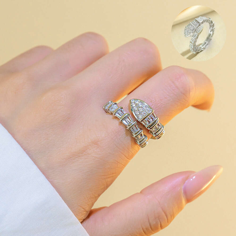 Snake-Shaped Adjustable Open Personality Animal Ring Jewelry For Women