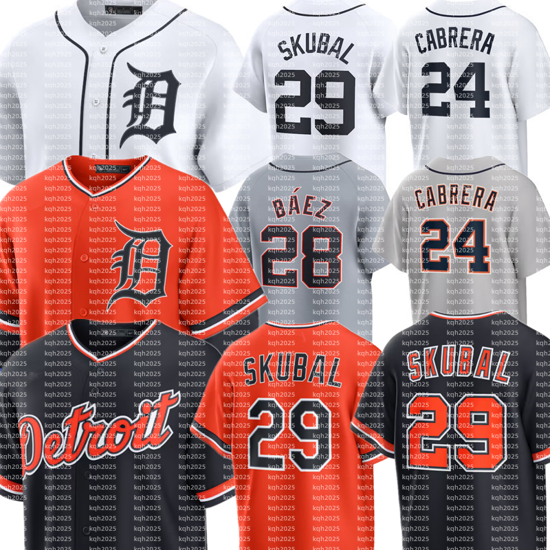 custom Tigers Baseball Jersey Javier Baez Riley Greene Tarik Skubal Matt Vierling Spencer Torkelson Miguel Cabrera Jake Rogers Kerry Carpenter Dillon Dingler