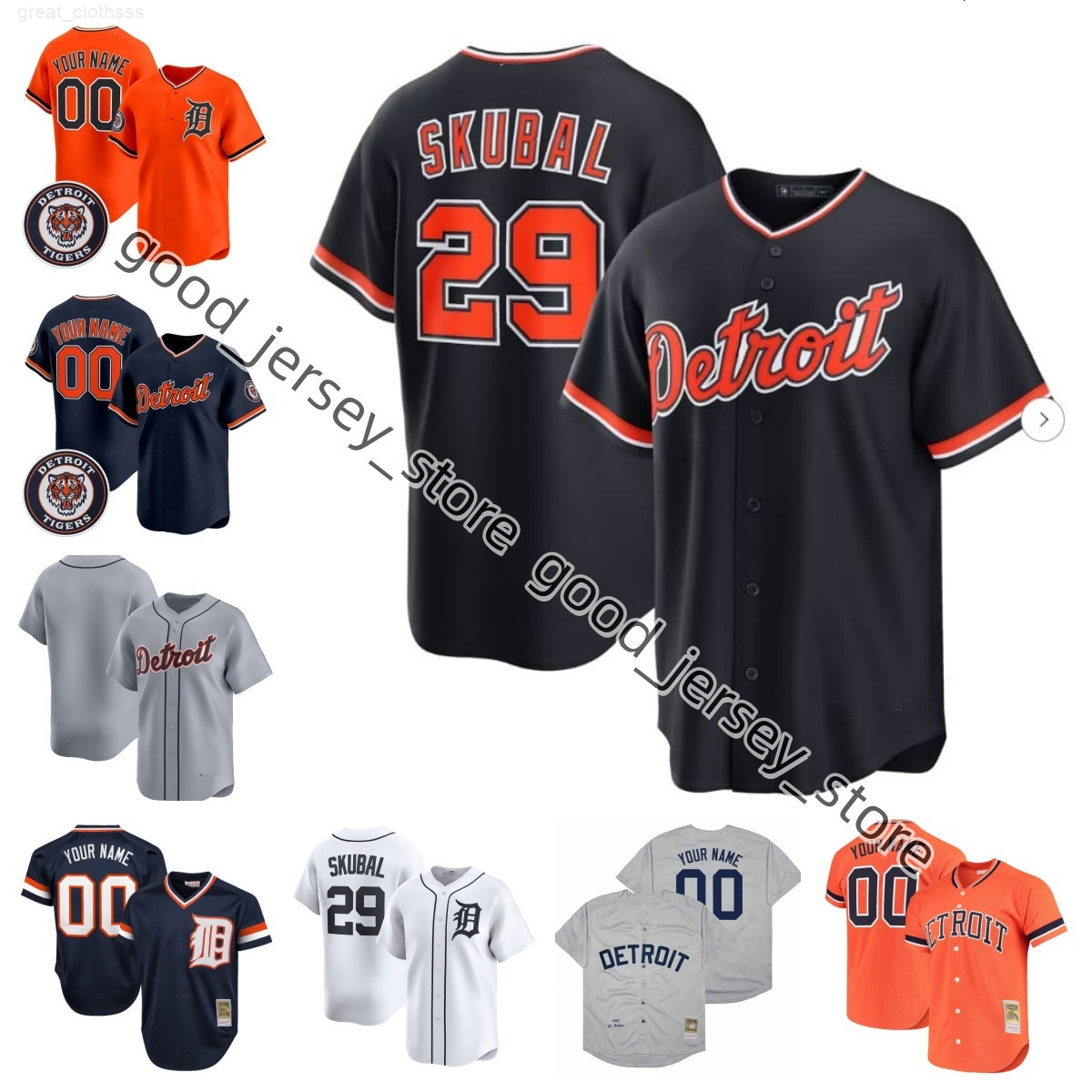 Detroits Tigers baseball jersey 2026 Connect Miguel Cabrera Tarik Skubal Javier Baez Tigers Kirk Gibson Riley Greene Spencer Torkelson Andy VERLANDER 35 good