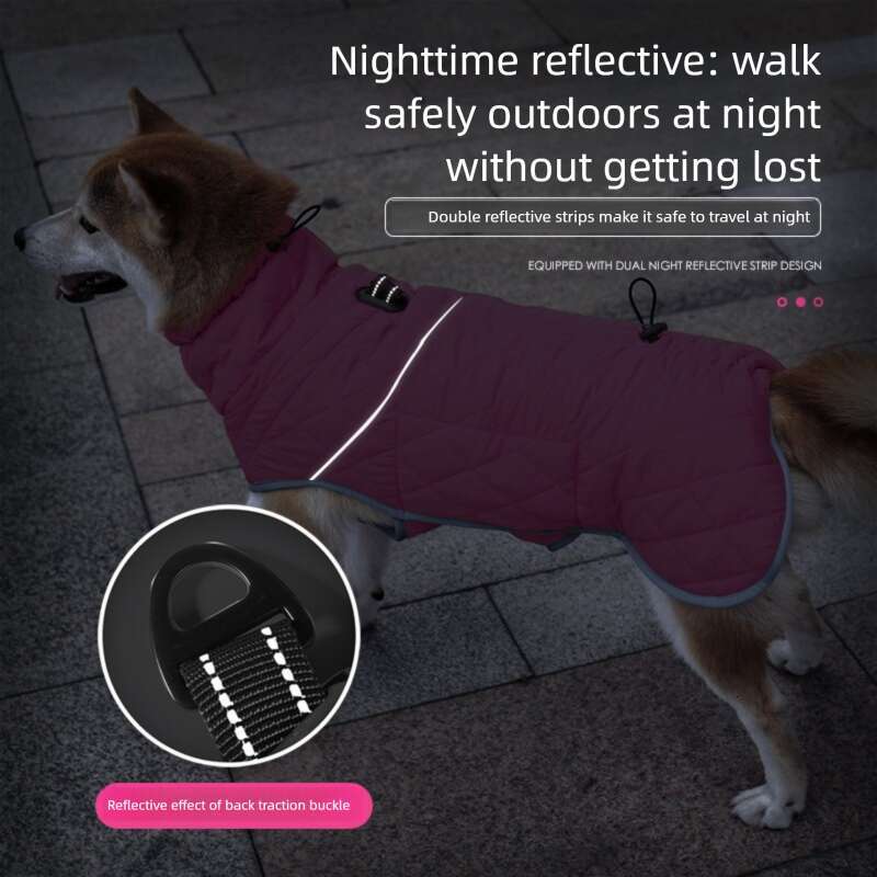 Famous brand Pet Clothes Best Seller on Amazon New Winter Dog Cotton Coat Waterproof Fleece Lined Cold Proof for Large Dogs pupakaIK