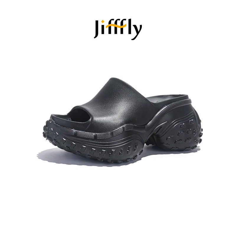 Jifffly 2026 summer thick soled height increasing home and outdoor designer sandals anti slip and waterproof beach slippers for woman
