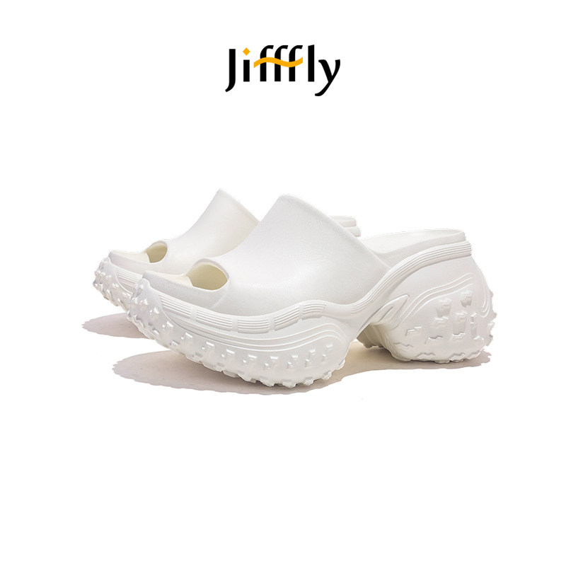 Jifffly 2026 summer thick soled height increasing home and outdoor designer sandals anti slip and waterproof beach slippers for woman