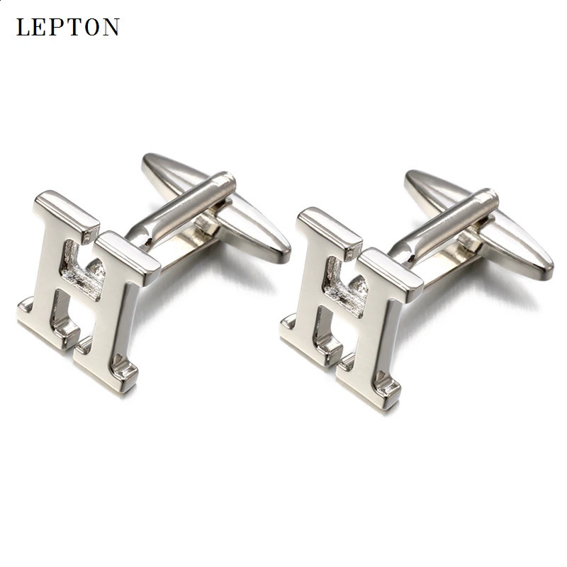 Letter S F J K G Cufflinks For Mens Lepton Gold Silver Color Letters Of An bet H Cuff links French Shirt Cuffs Cufflink 260202