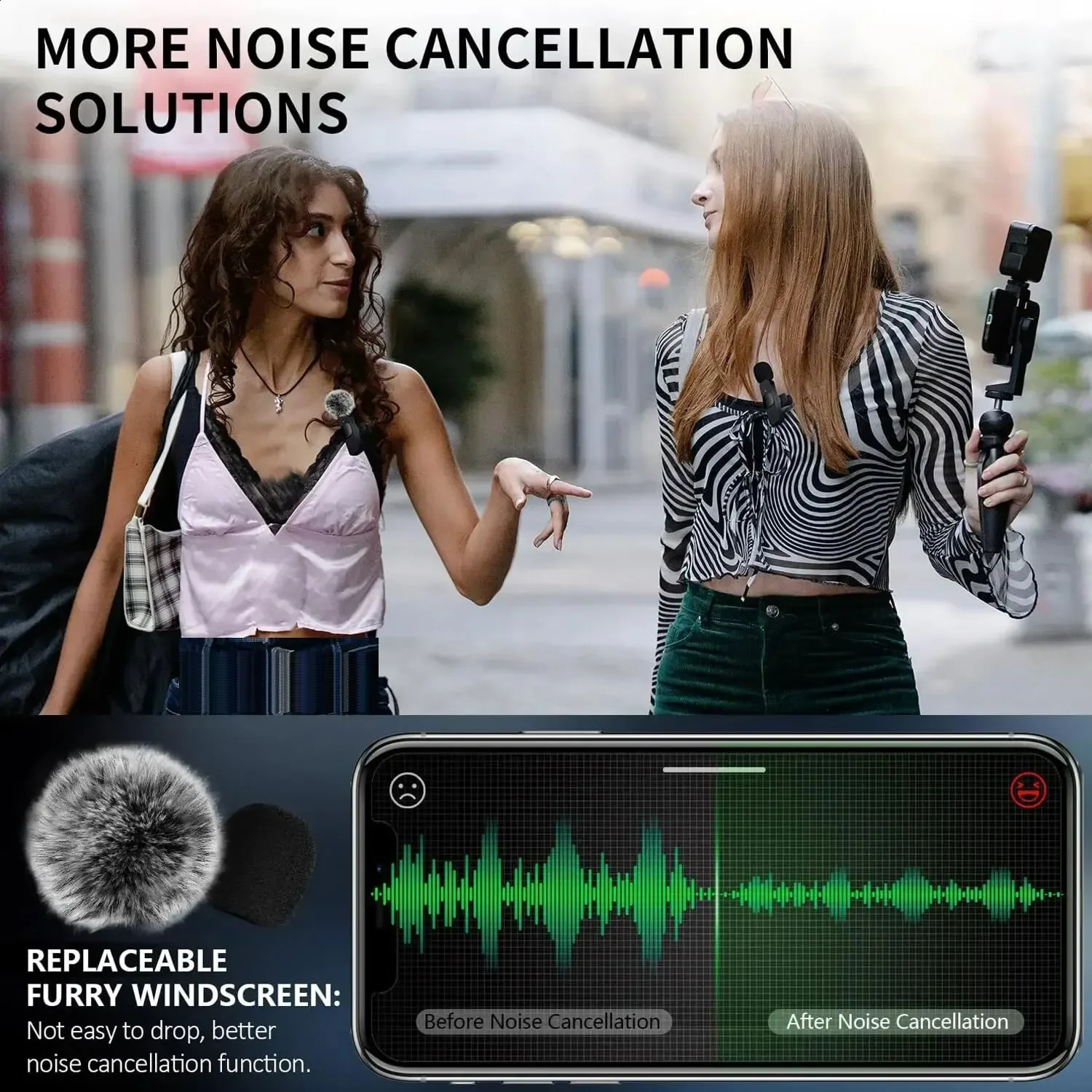 Wireless Lavalier Microphone Audio Video Recording Mini Mic For iPhone Android Laptop Live Gaming Mobile Phone Microphone 260203