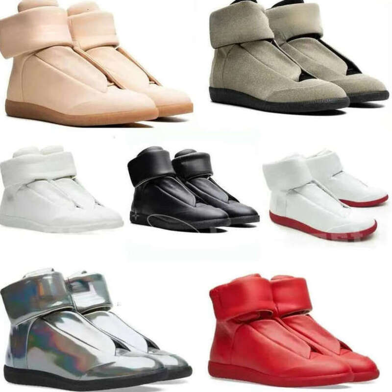 boots designer womens brand M22 Maison Future high top sneakers boots front touchstrap fastening leather round toe party dress technical casual boots