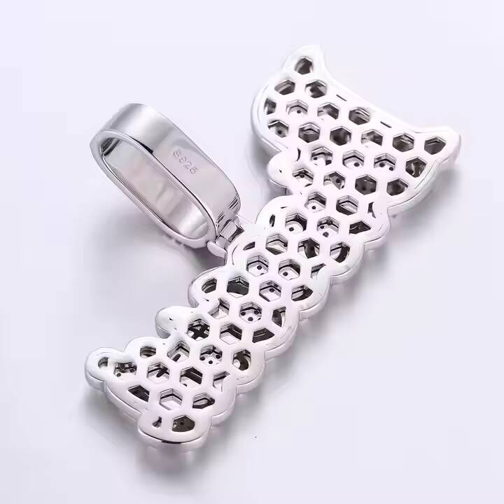 moissanite pendant Custom Unisex Hip Hop Moissanite Brilliant Cut Pendant 4CT 925 Sterling Silver Certified Trendy Exclusive