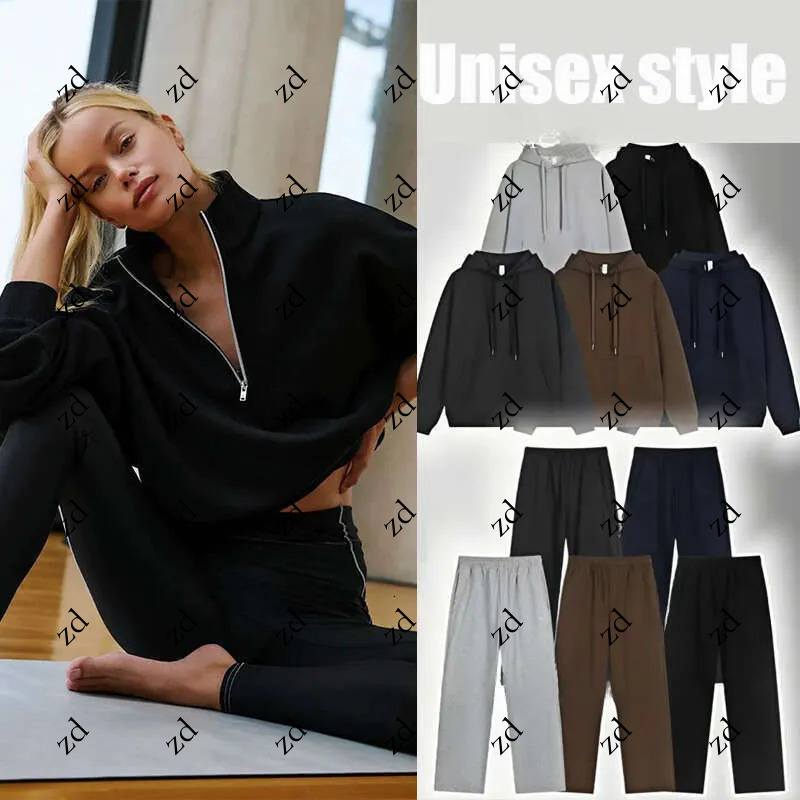 New Unisex style Sets jackets Sweatshirt Sweatpants set Hoodie Jacket Pullover Yoga 1/4 Full Zip Crew Pants Clothes Timeless
