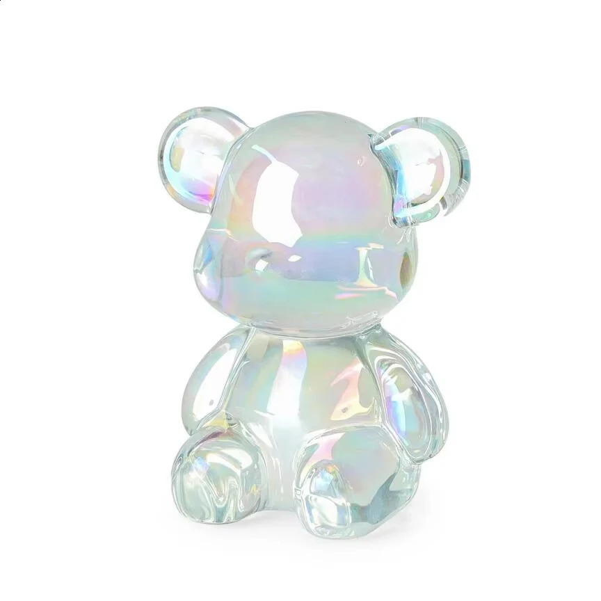 Color Crystal Cute Bear Figurines Collectible Paperweight Art Glass Animal Ornament Table Home Decor Gift for Woman 260202 - view 7