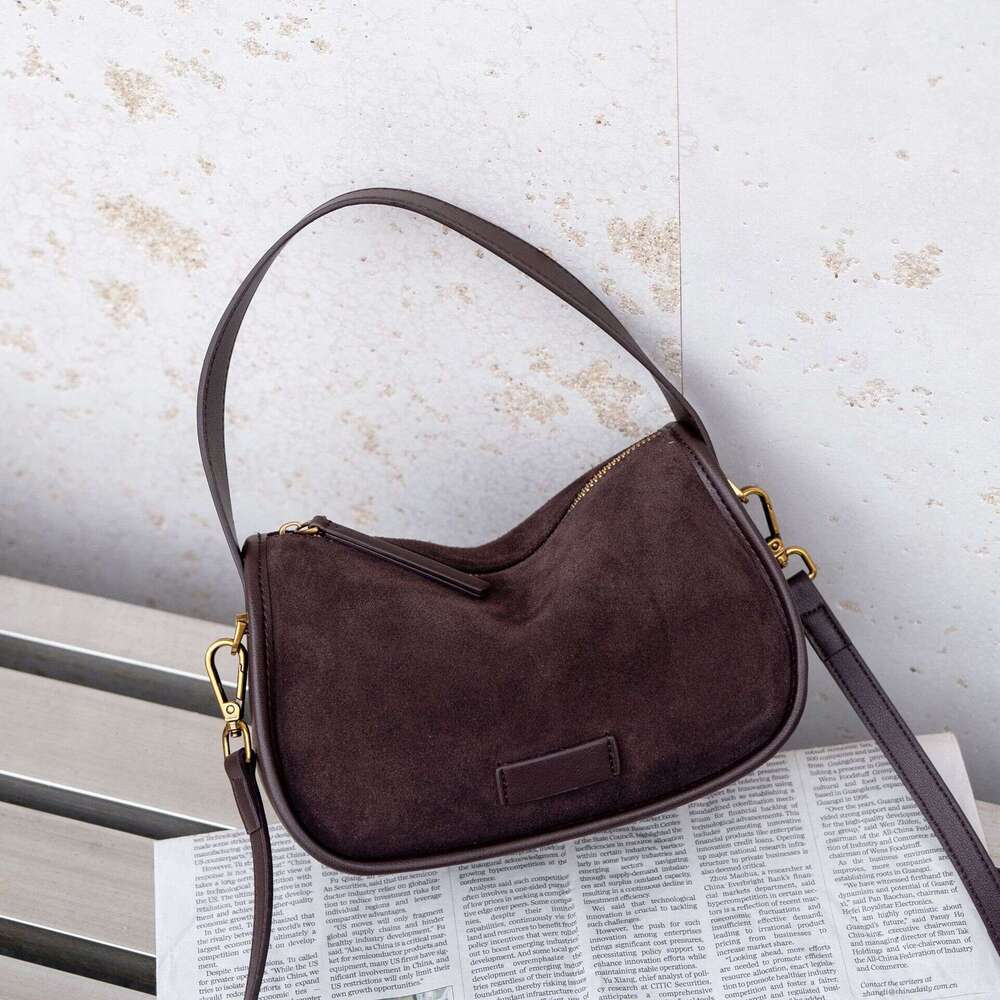 Luxury Shoulder Bags Totes Hobo Top Layer Cowhide Suede Women S Elegant Leopard Print High End Niche Bag Trendy Fashion Single Crossbody Soft Leather 