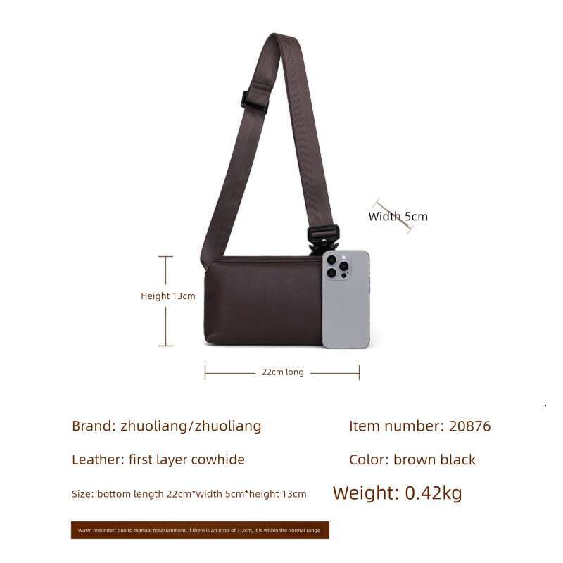 Luxury Shoulder Bags Totes Hobo Genuine Leather Chest For Men Crossbody New Fashion Casual Top Layer Cowhide Small Sling Bag Unisex Daily SENYY