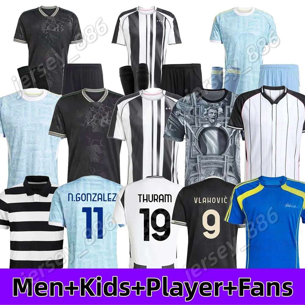 Juventues soccer jersey 25 26 football shirt Kit JUVE Yildiz DOUGLAS LUIZ Vlahovic MIRETTI J.DAVID KOOPMEINERS E. ZHEGROVA Kalulu Gatti Jerseys 2026 Men Kids kit Kits