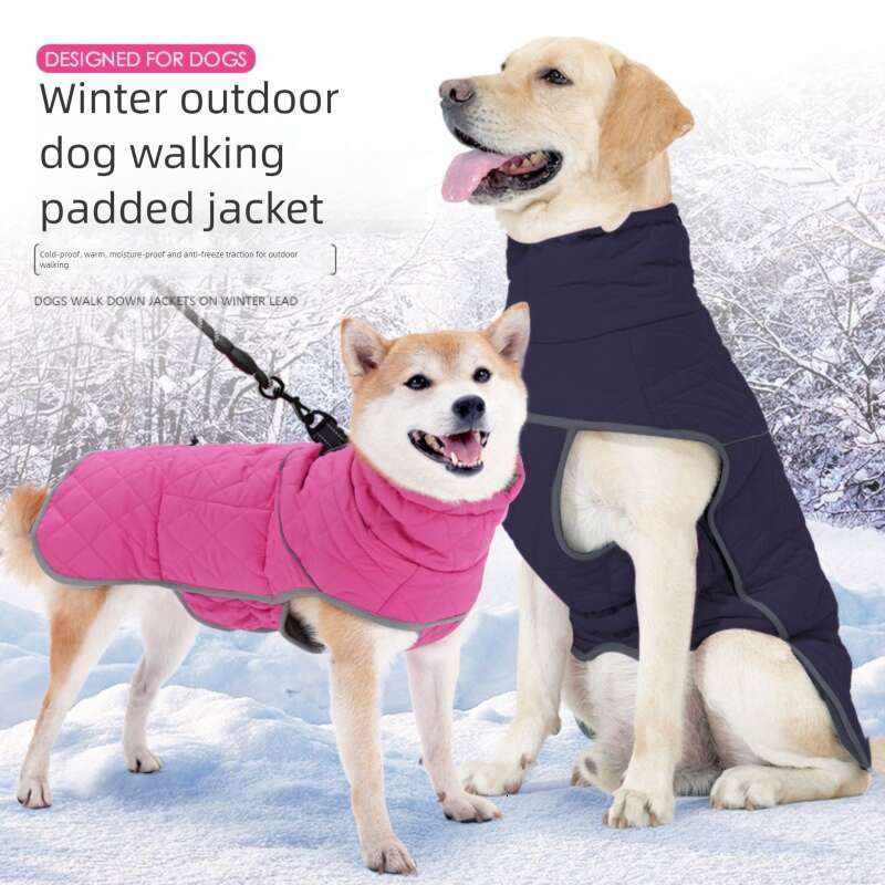 Famous brand Pet Clothes Best Seller on Amazon New Winter Dog Cotton Coat Waterproof Fleece Lined Cold Proof for Large Dogs pupakaIK