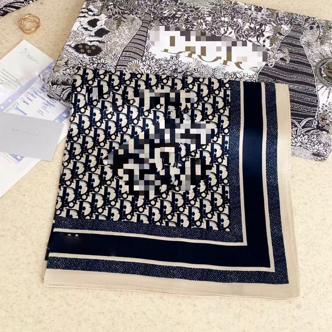 Designer Women's Luxury Silk Scarf, High end Classic Letter Pattern Designer Scarf, New Gift Easy to Match, Soft Touch AAA