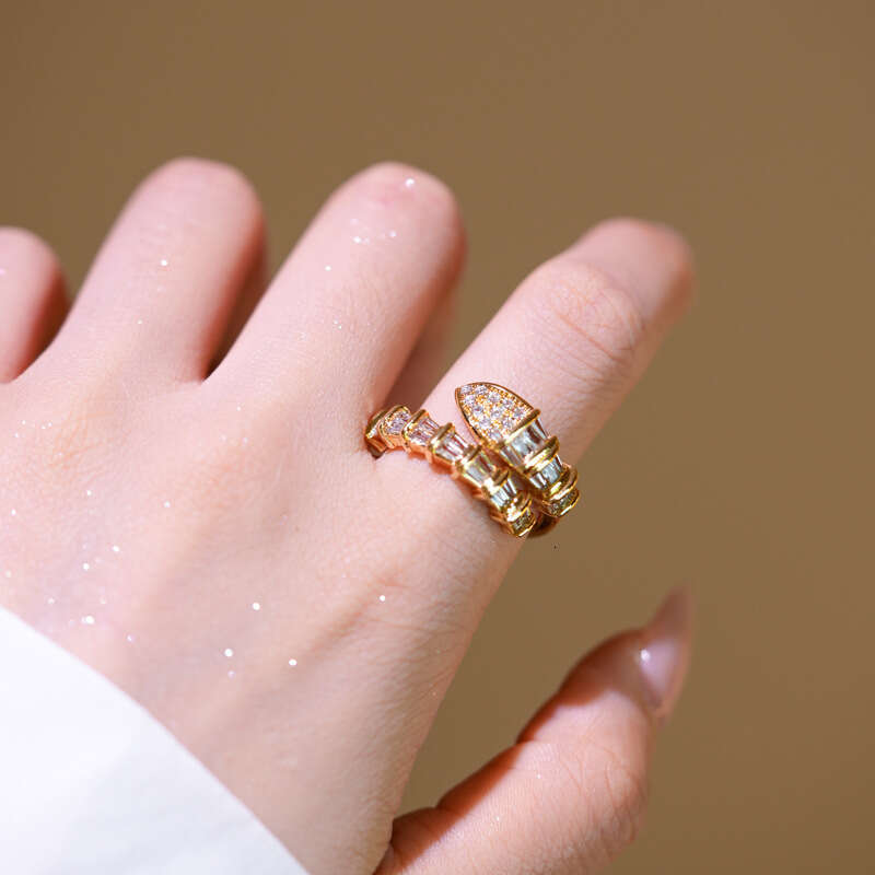 Snake-Shaped Adjustable Open Personality Animal Ring Jewelry For Women