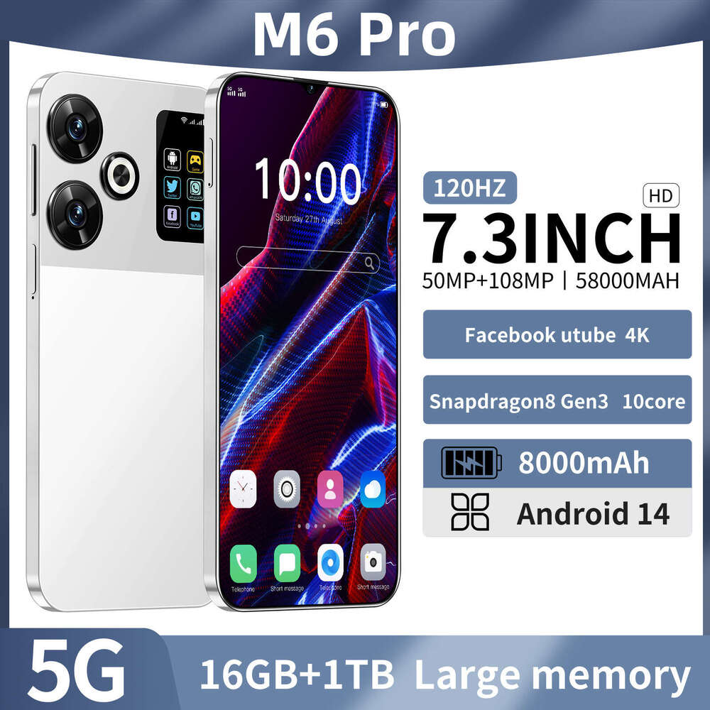 Famous Brand Cross Border Mobile Phone M Pro Large Screen T Android Hot Selling New Smartphone For Foreign Trade CKSA