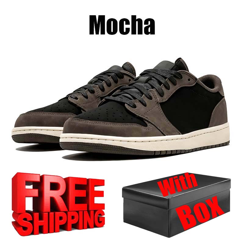 Free Shipping With Box Designer Basketball travisscot 1 1s low lows Shoes sneakers for travi travis mens womens Phantom Fragment scottes Olive trainer