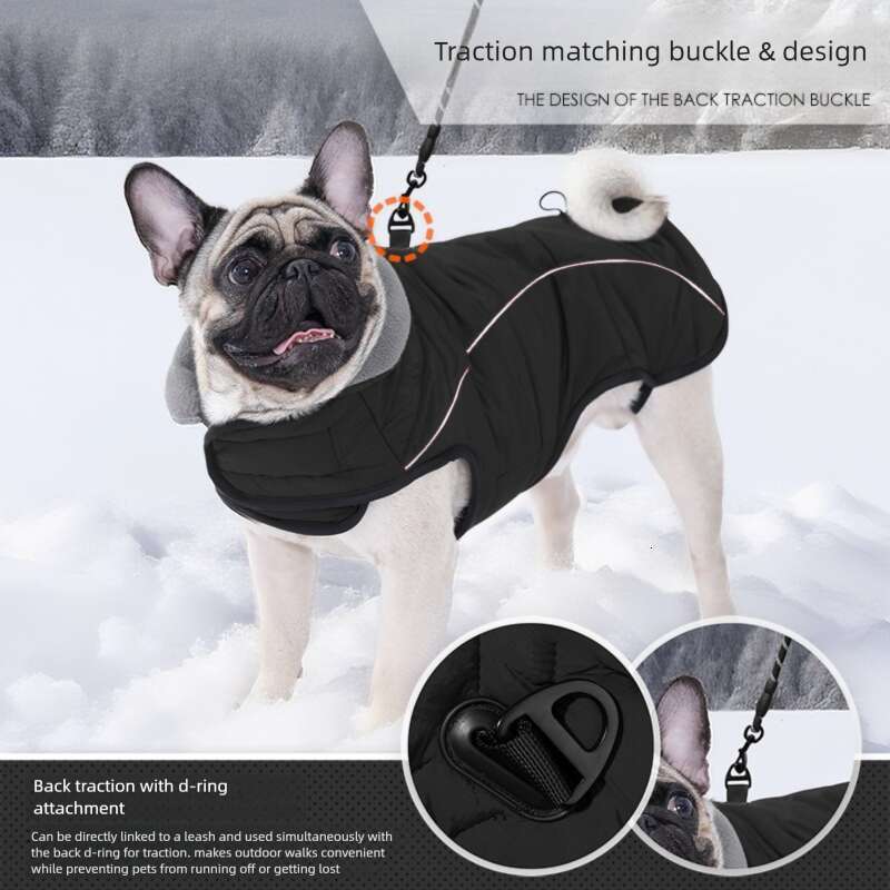 Famous brand New winter pet clothing thickened double layer warm dog clothes windproof and waterproof suitable for large dogs available in stock pupak