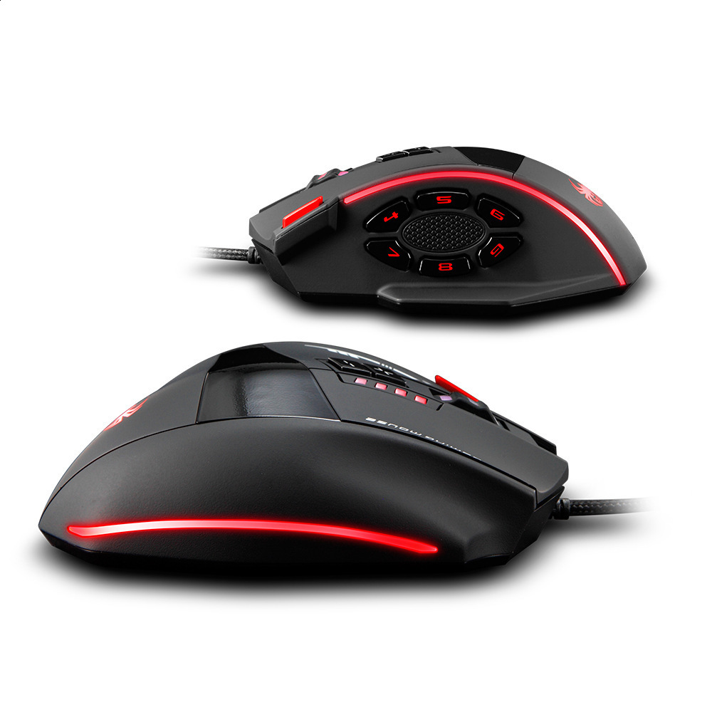 Zelotes master C19 wired game mouse programming macro 12 button mouse 251126