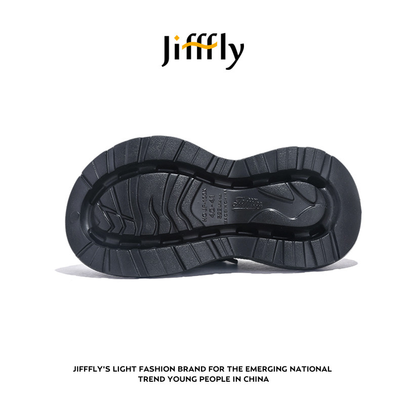 Jifffly 2026 new summer hole designer shoes for men breathable thick soled height increasing non slip indoor and outdoor beach sandals