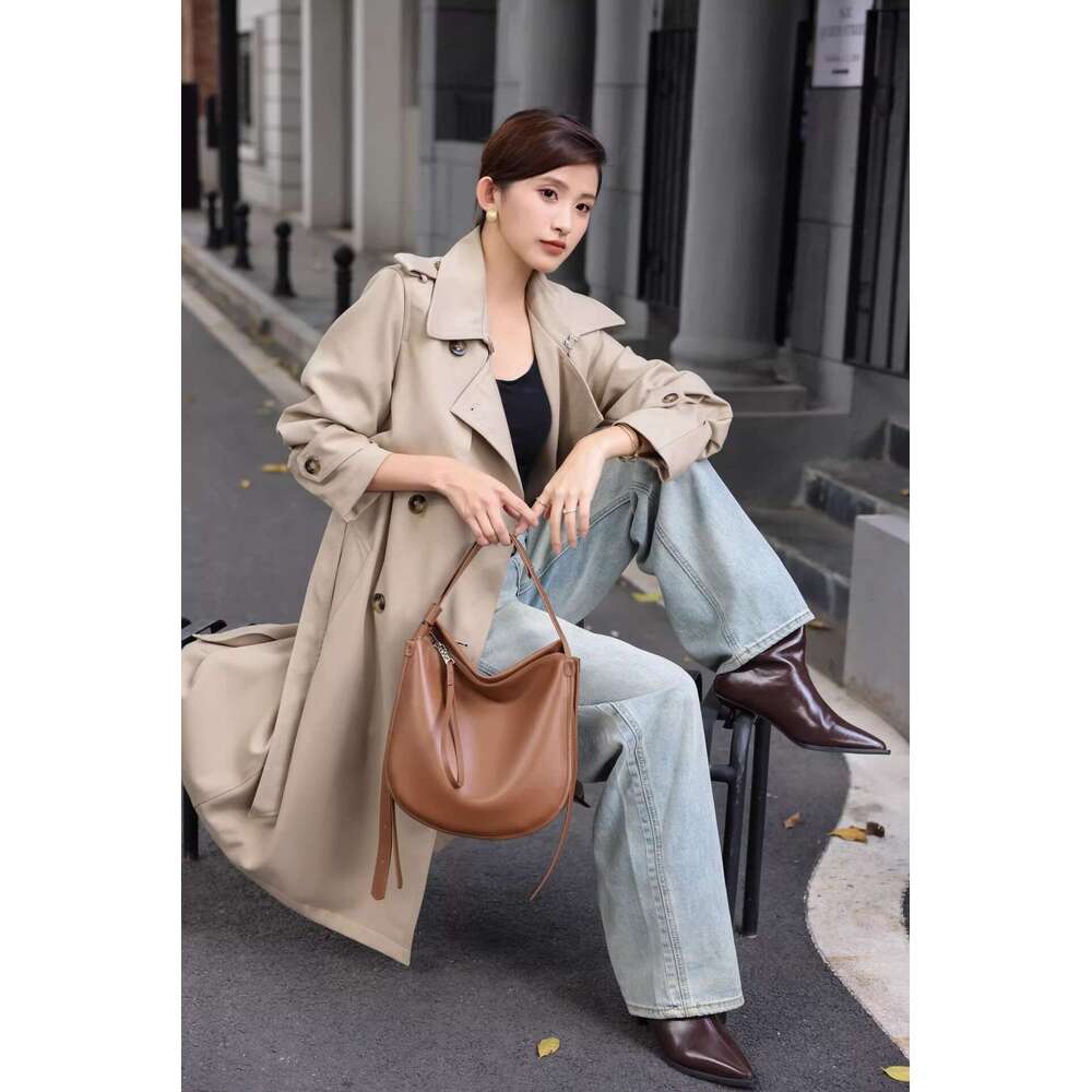 Luxury Shoulder Bags New Tote Casual Style Women S Genuine Leather Bag Comfortable Soft Cowhide Large Capacity Minimalist Commuter Shoulder And Crossb