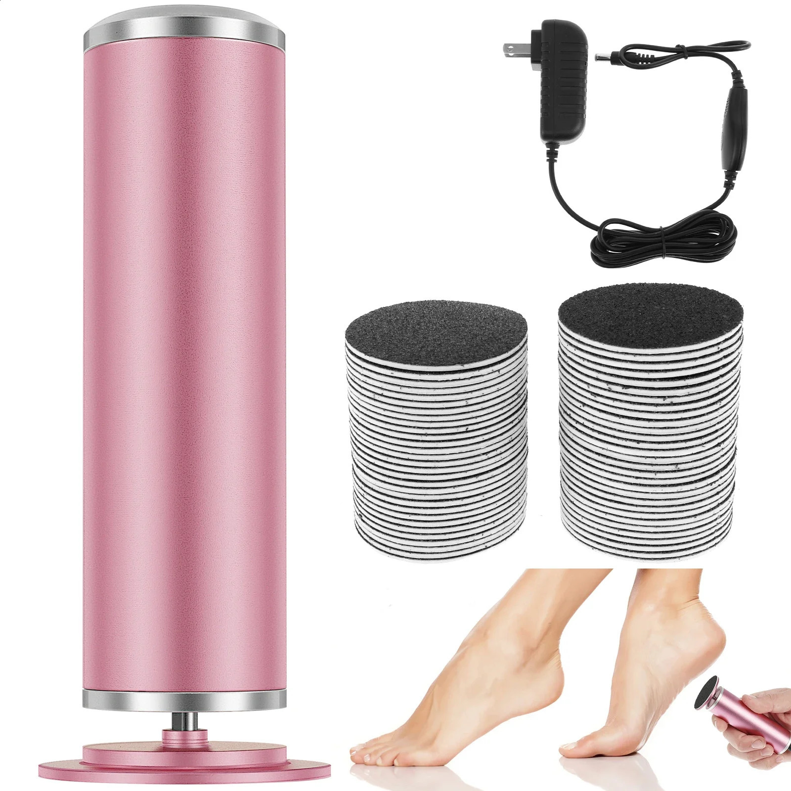 Electric Foot File Adjustable Speed Feet Callus r Professional Electric Foot File Callus r with 60 Pcs Sandpapers 260126